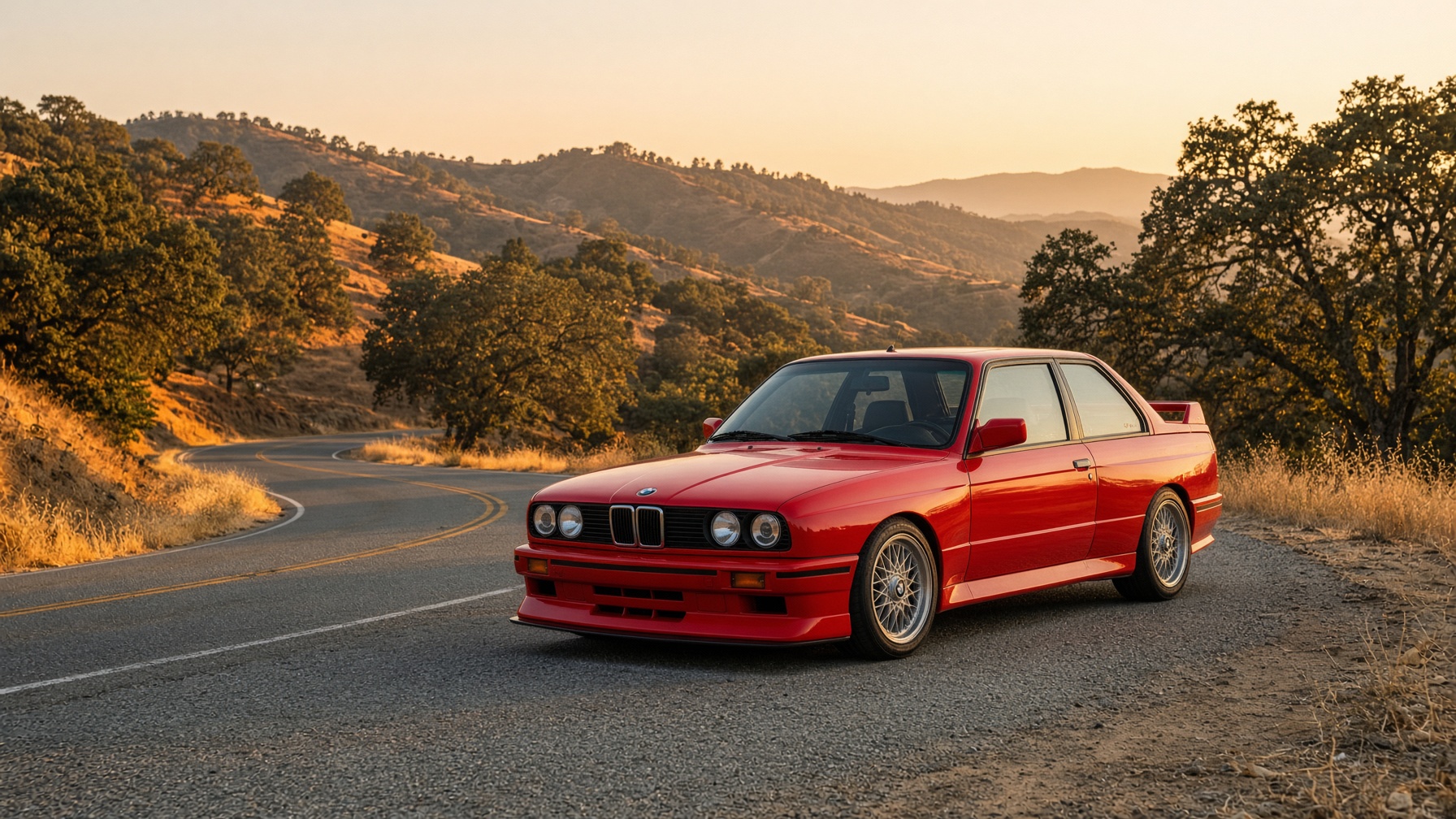 E30 M3 in the foothills